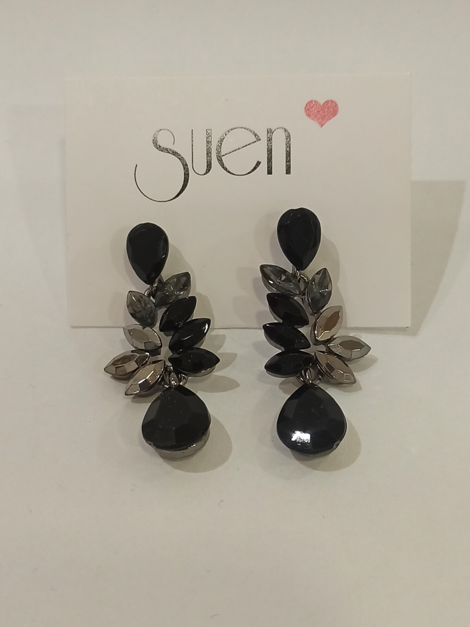 Pendientes de pedreria negra - 1