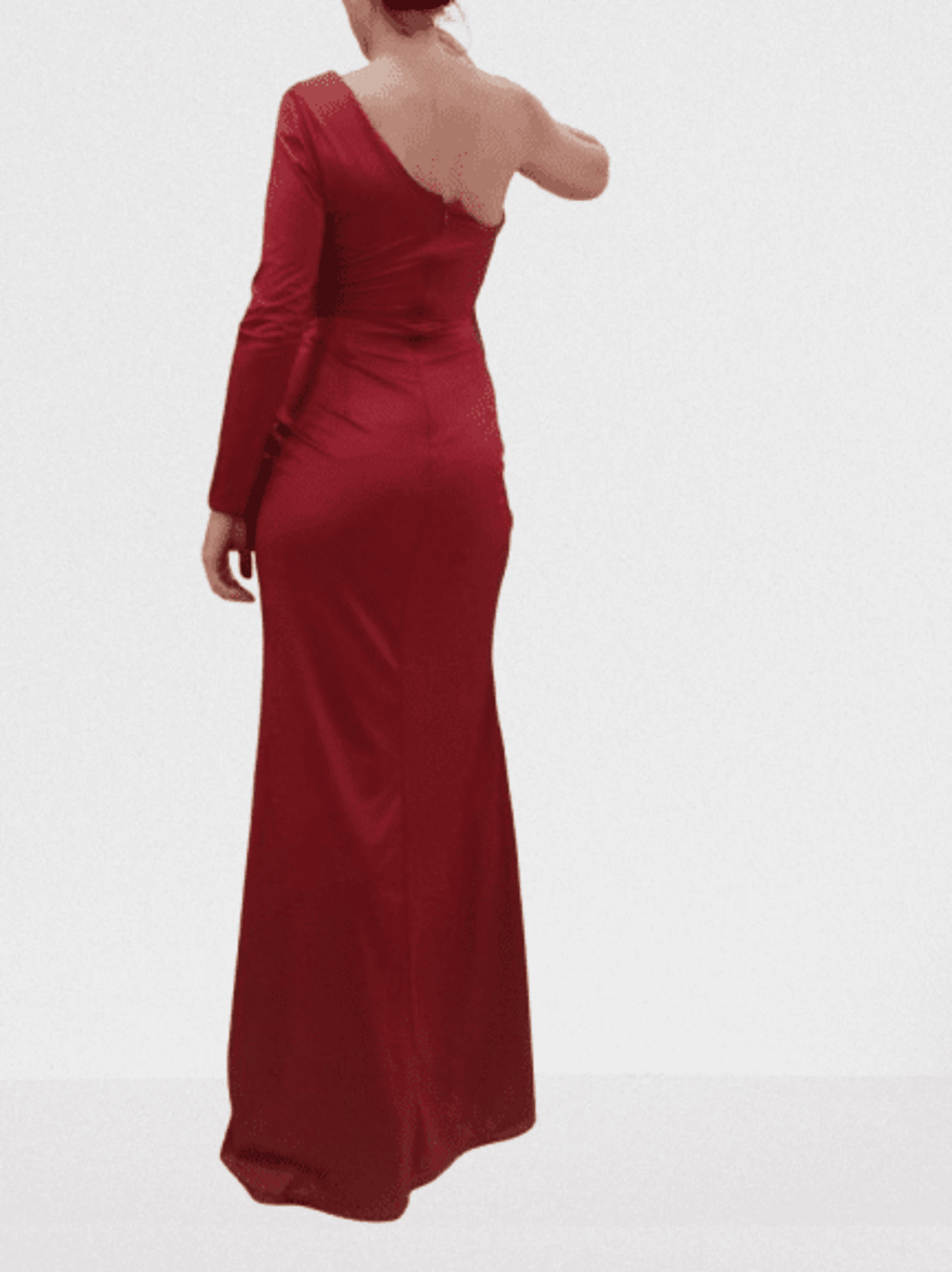 Vestido escote asimétrico Linyi - 2