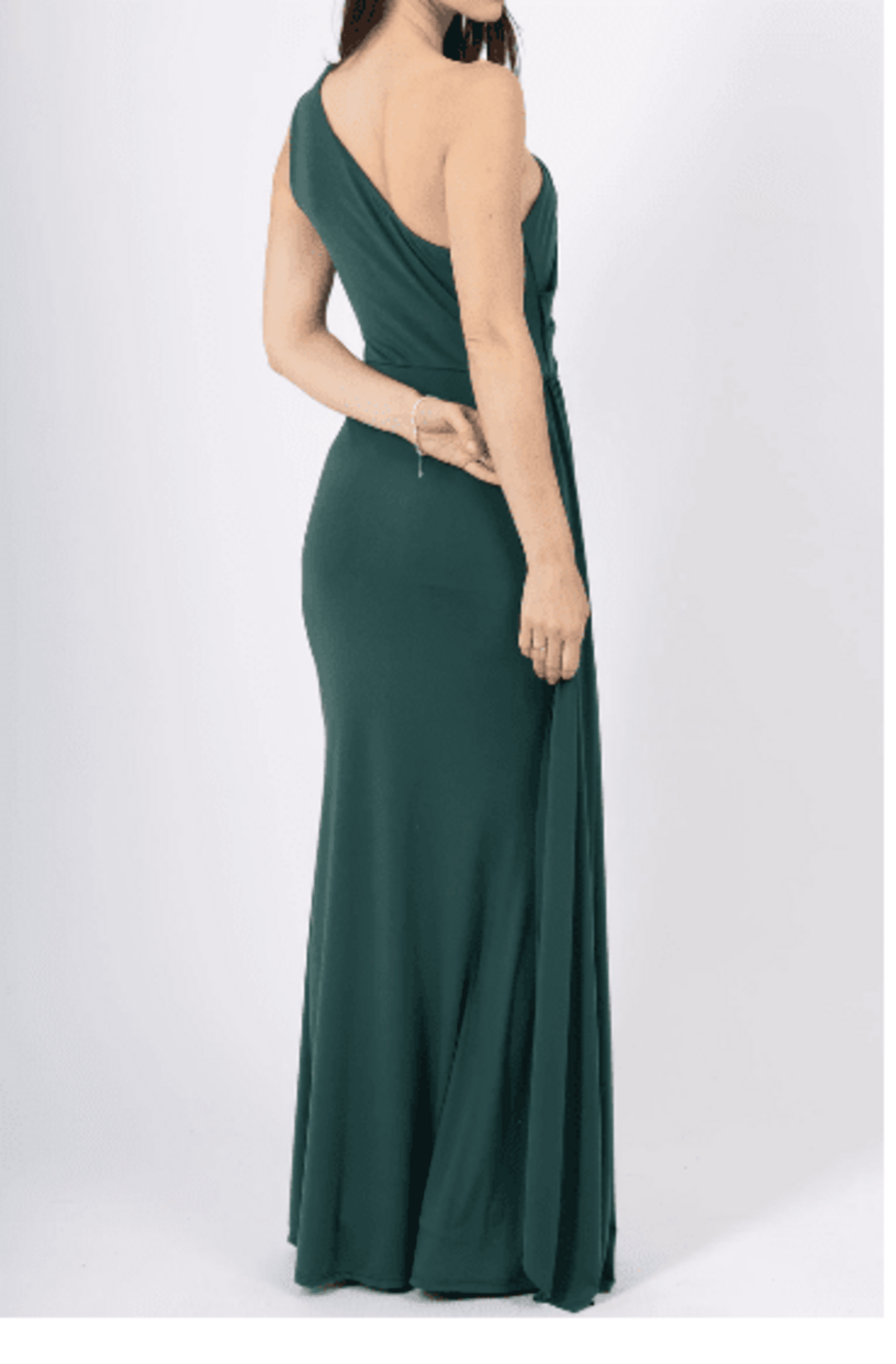 Vestido invitada boda escote asimétrico Uster - 2