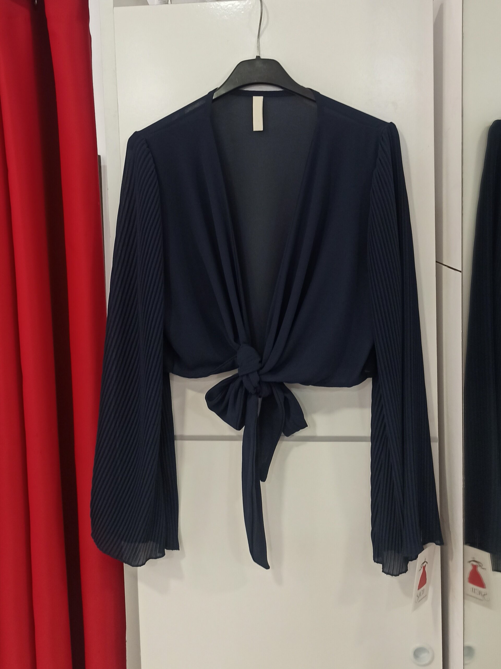 Chaqueta de gasa manga plisada - 3