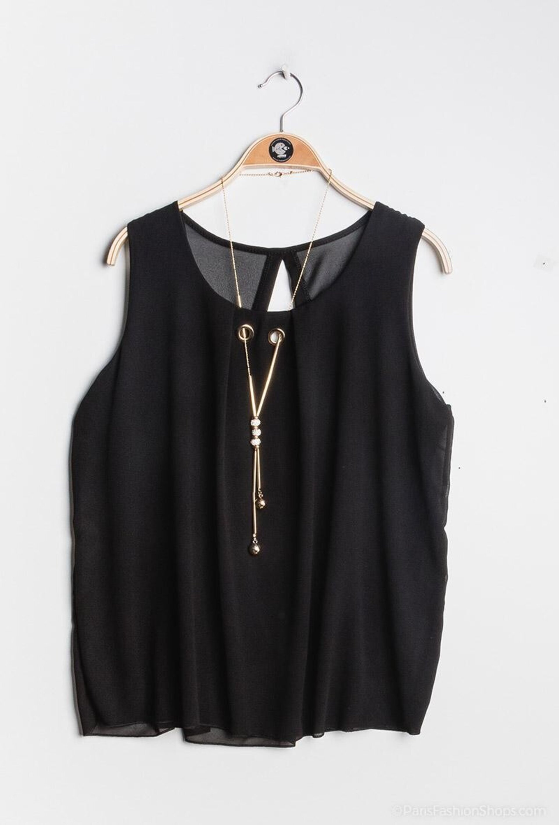 Top de vestir con collar - 4