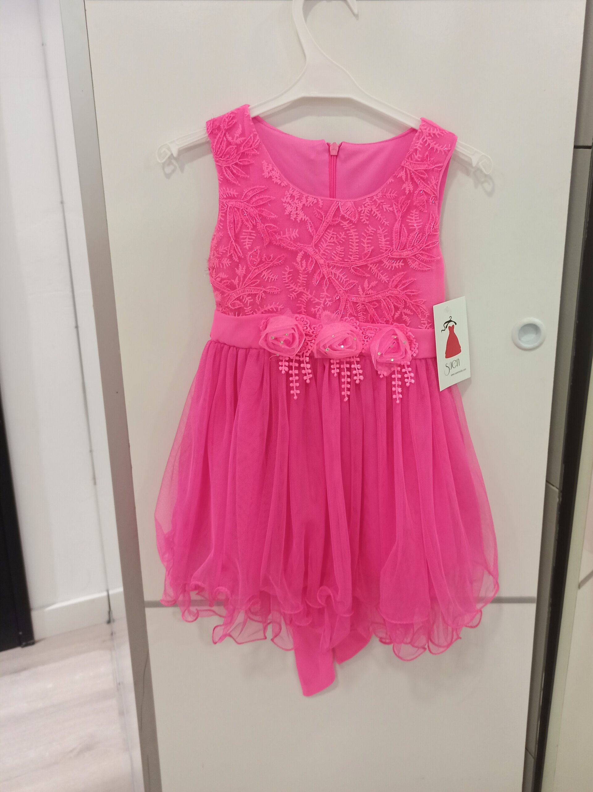 Vestido fiesta niña fucsia - 2