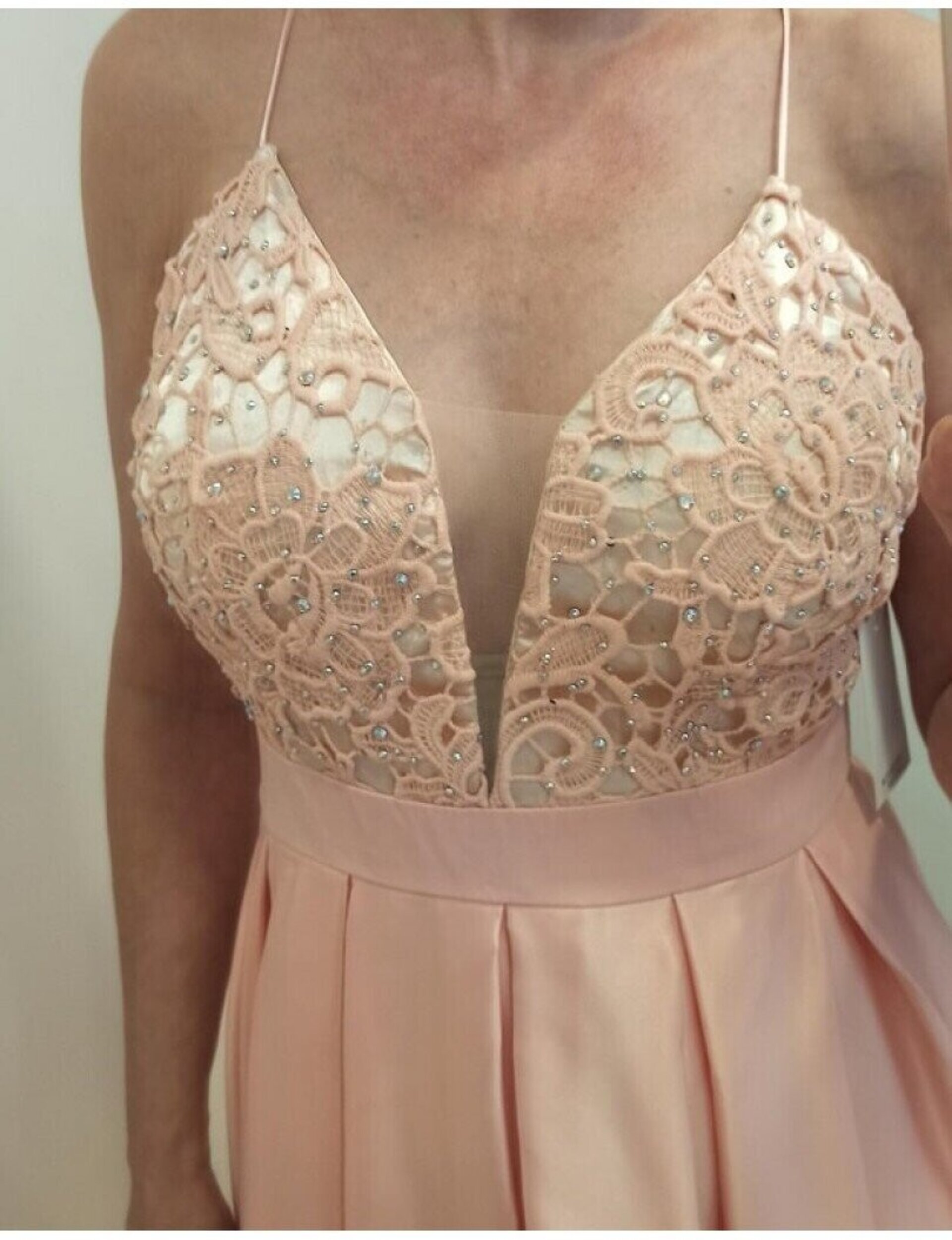 Vestido Largo con cuerpo de Encaje Tokio - 2