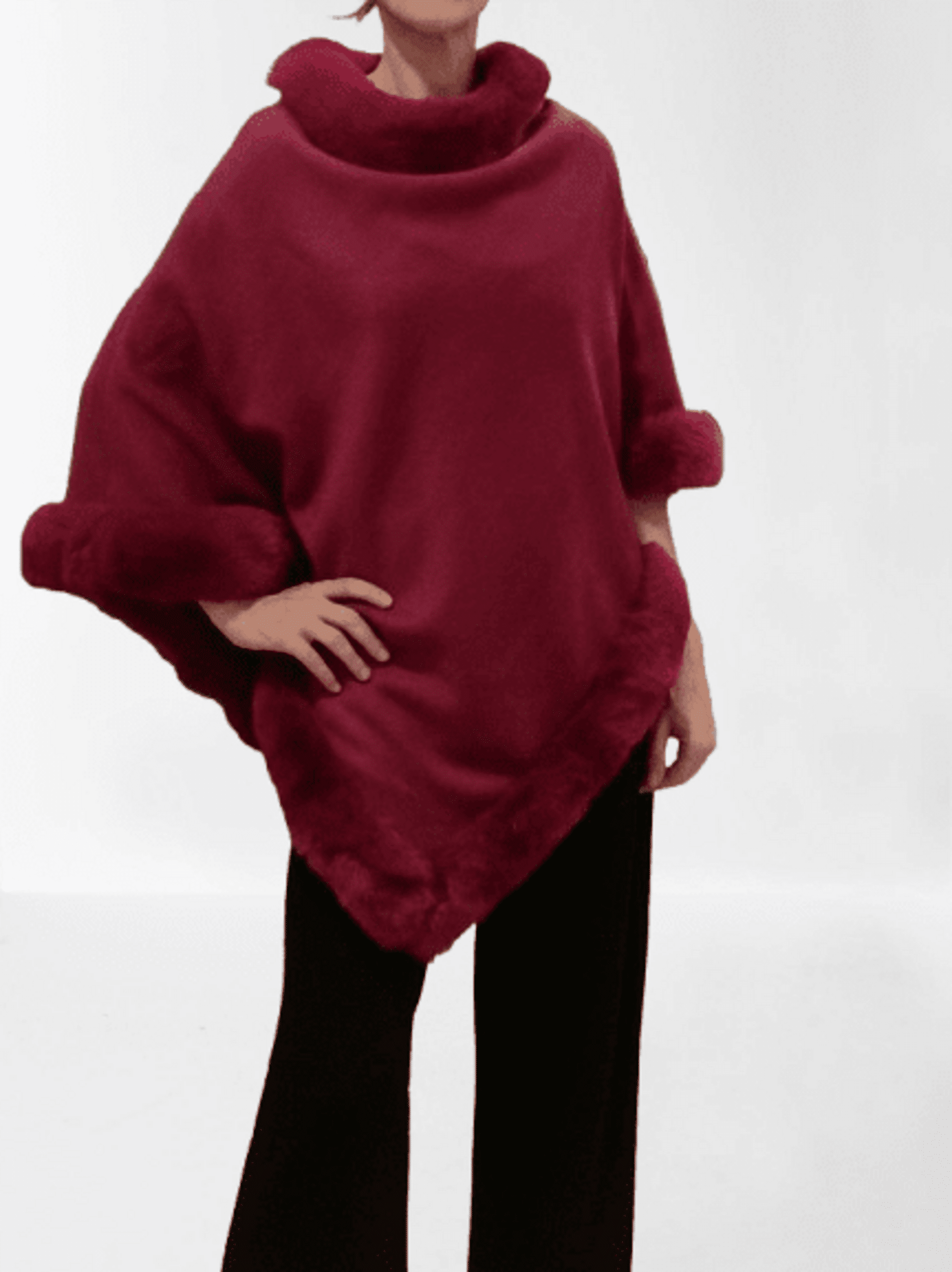 Poncho con pelo - 2