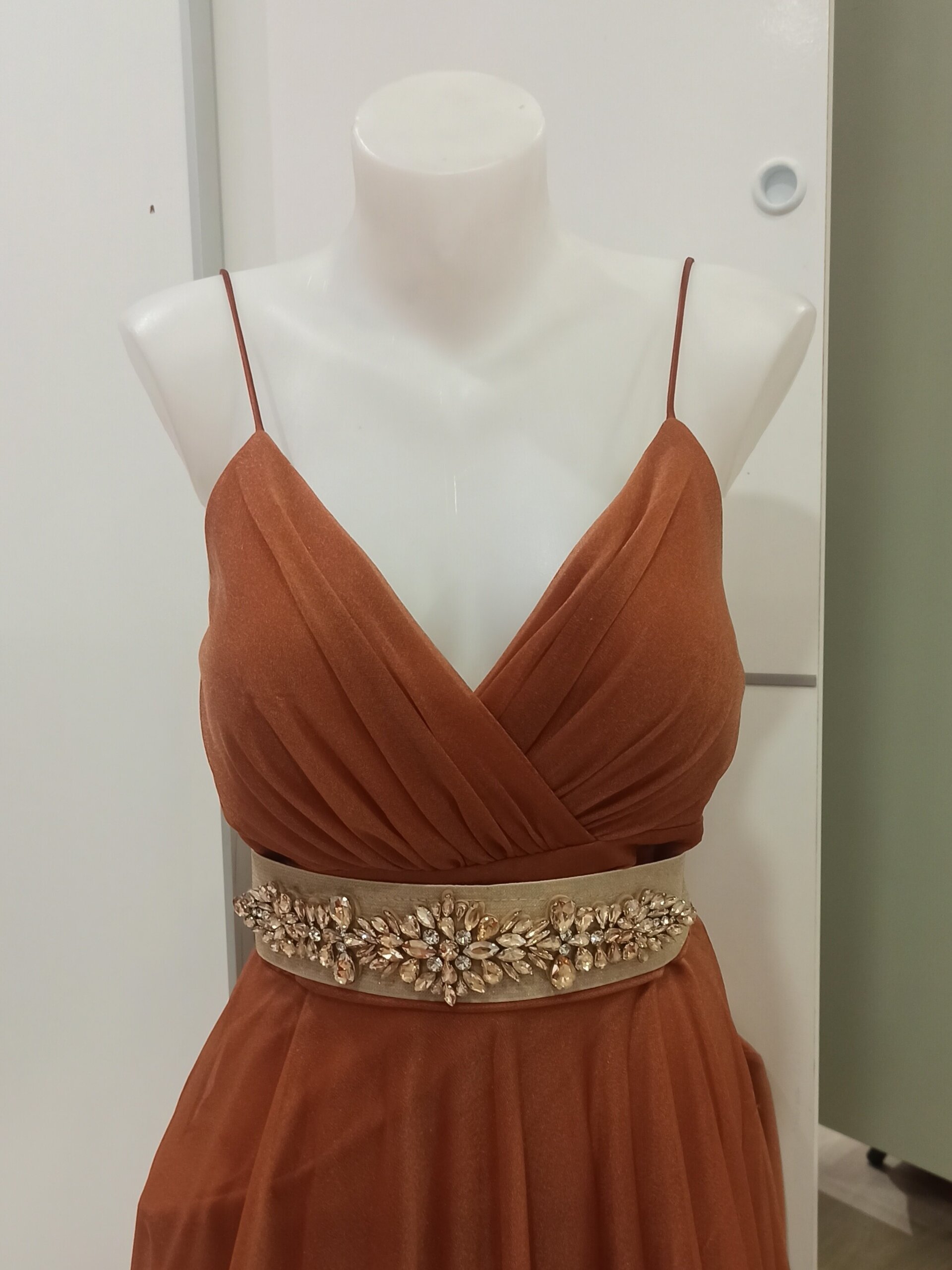 Cinturón de fiesta dorado pedrería - 1