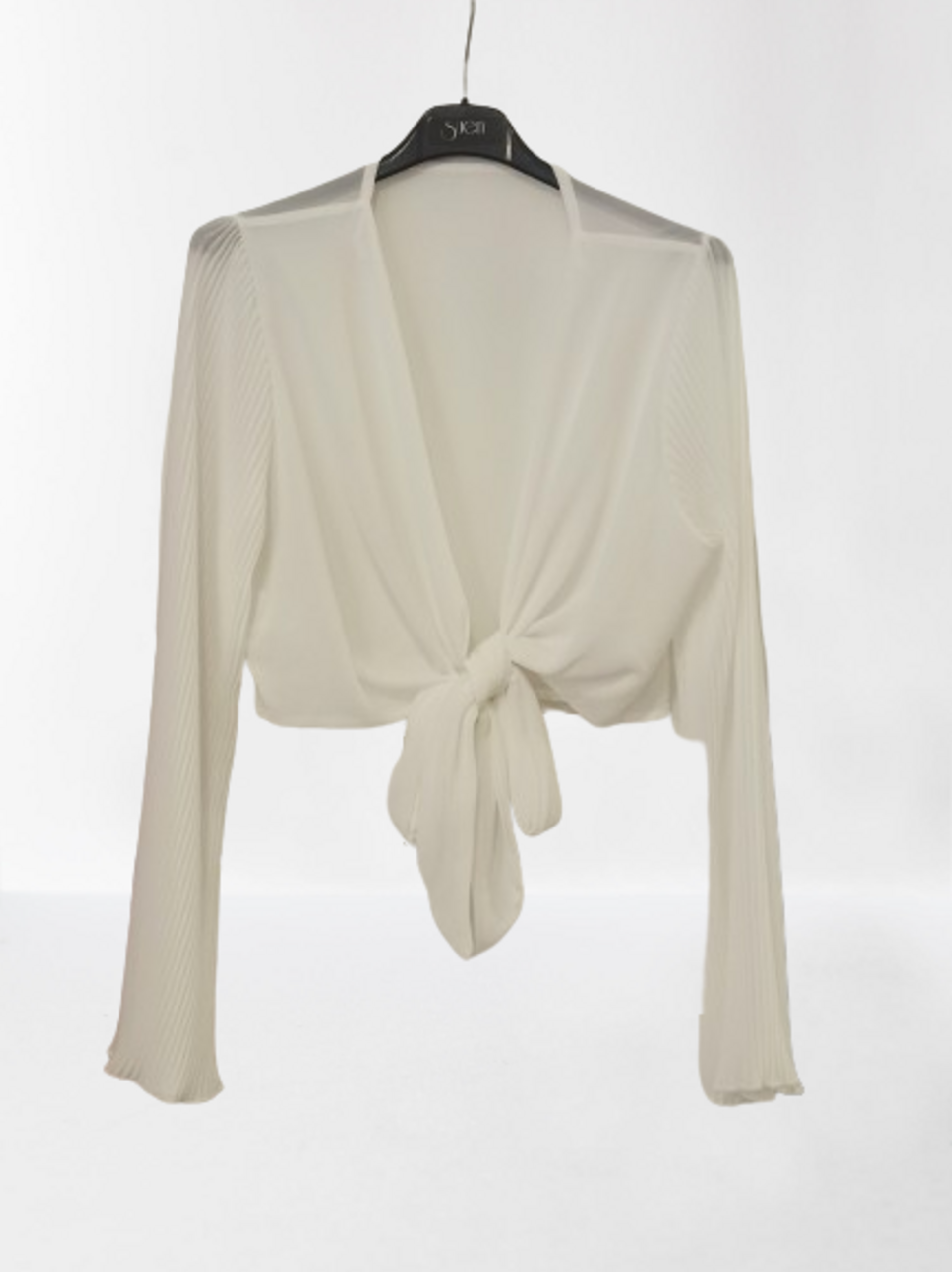Chaqueta de gasa manga plisada - 6