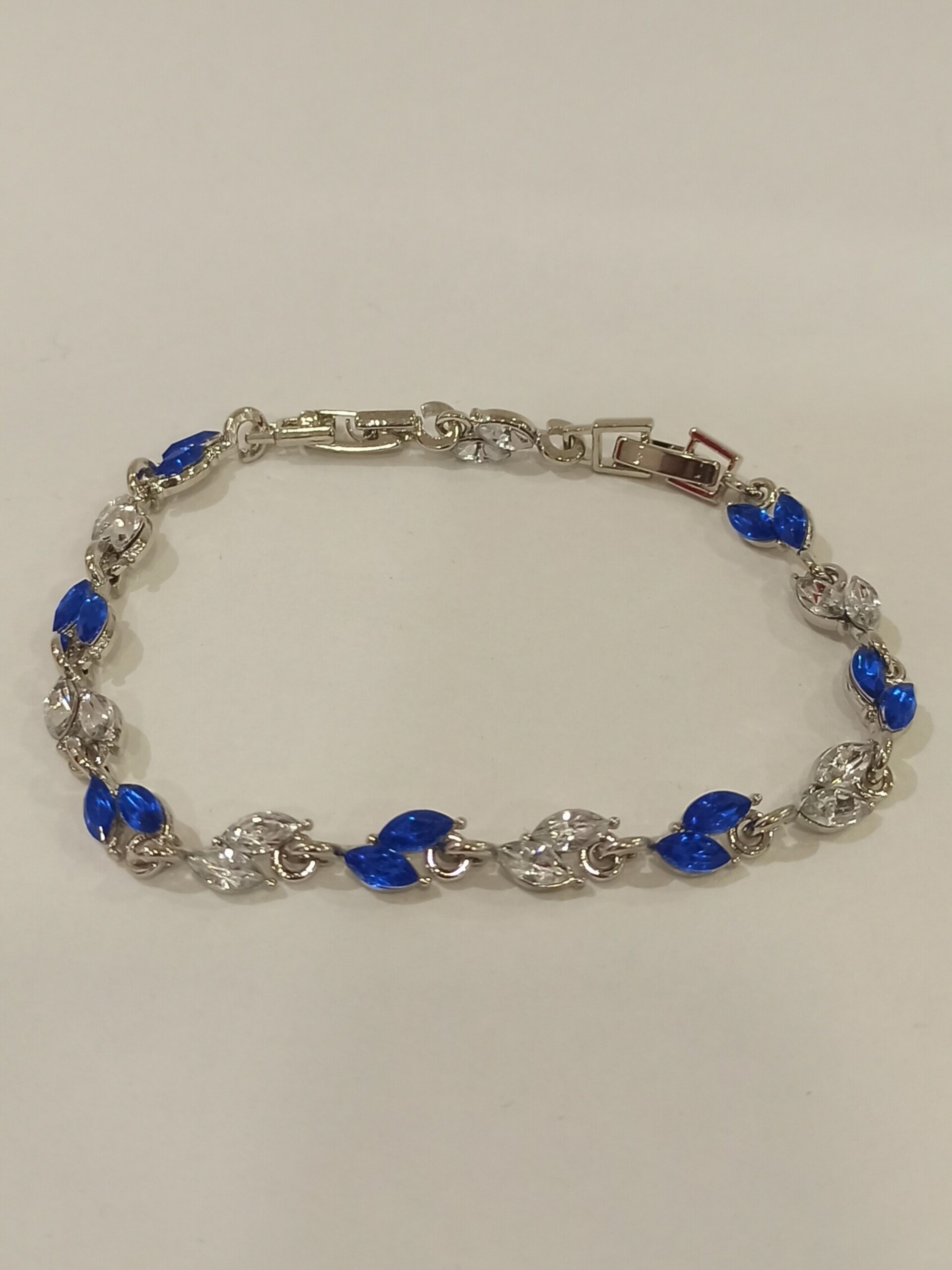Pulsera pedrería azul - 1