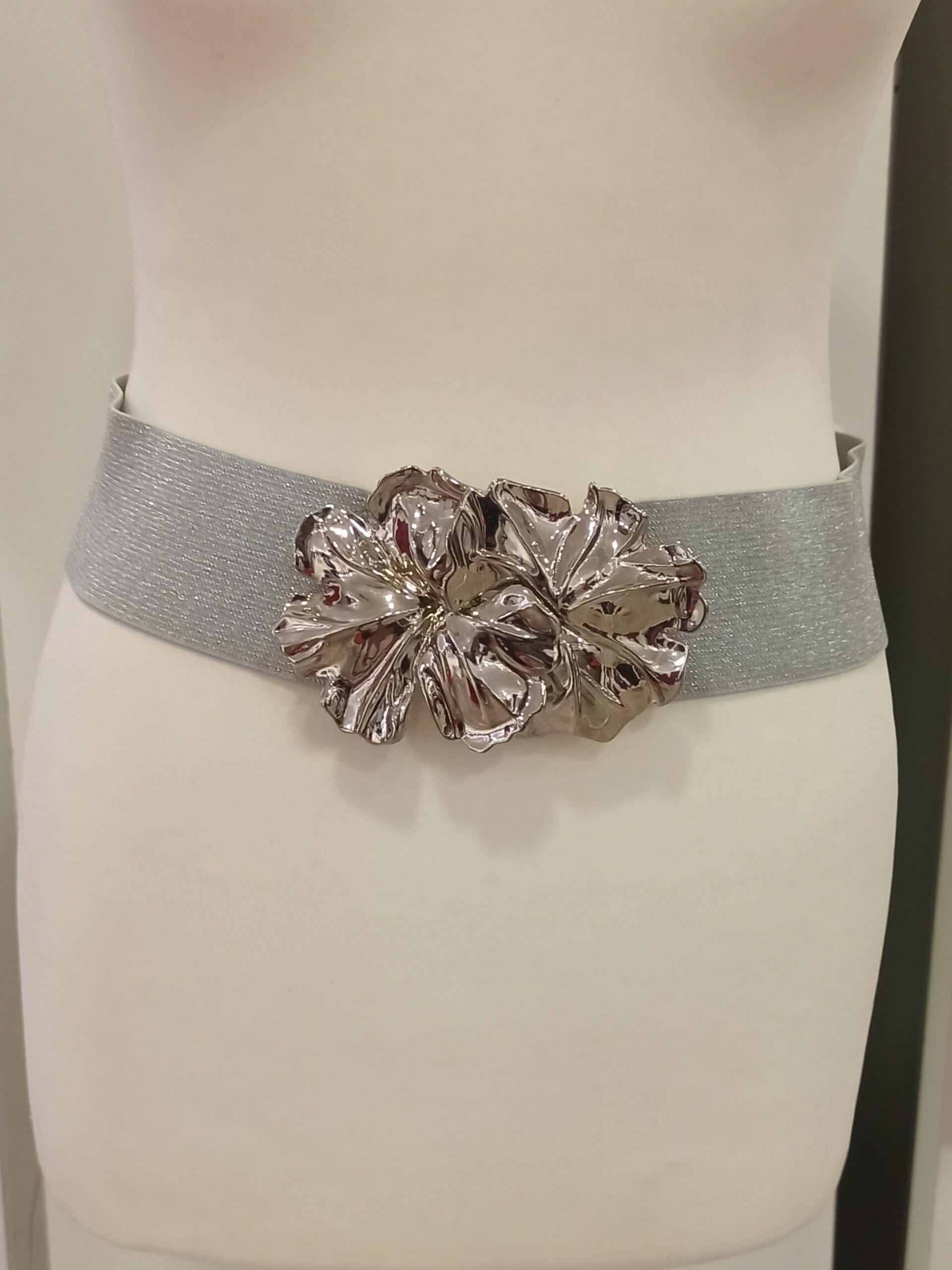Cinturón plata flor - 1