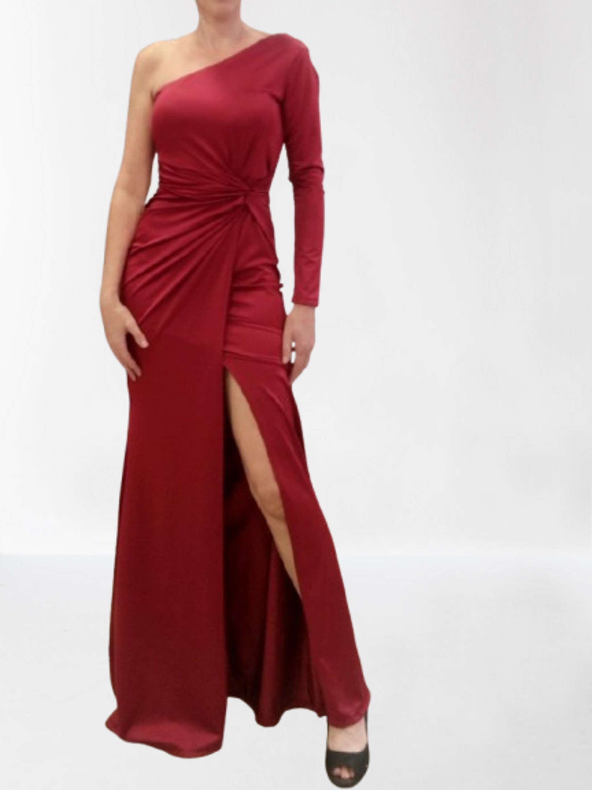 Vestido escote asimétrico Linyi - 1