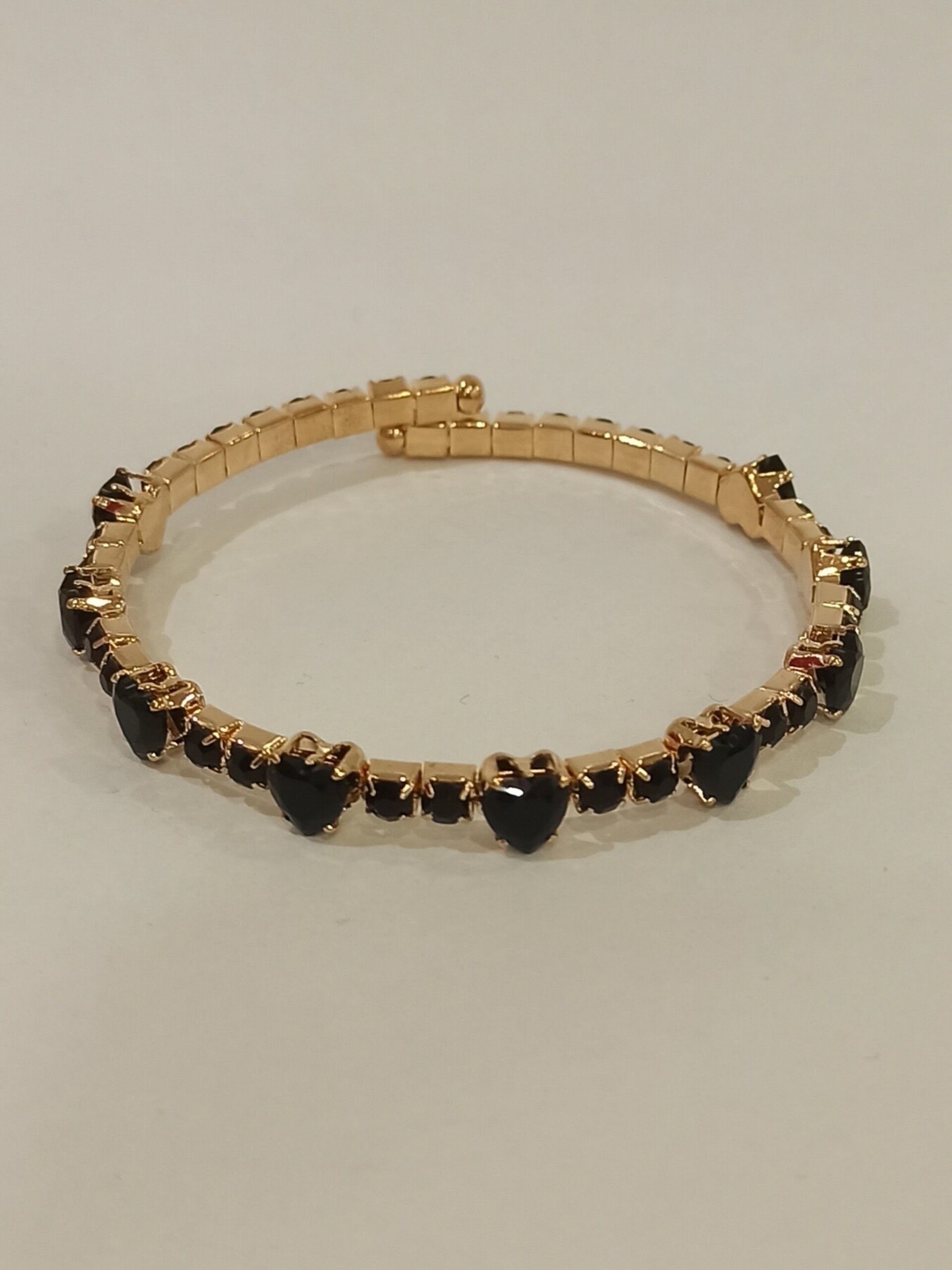 Brazalete pedrería negra - 1