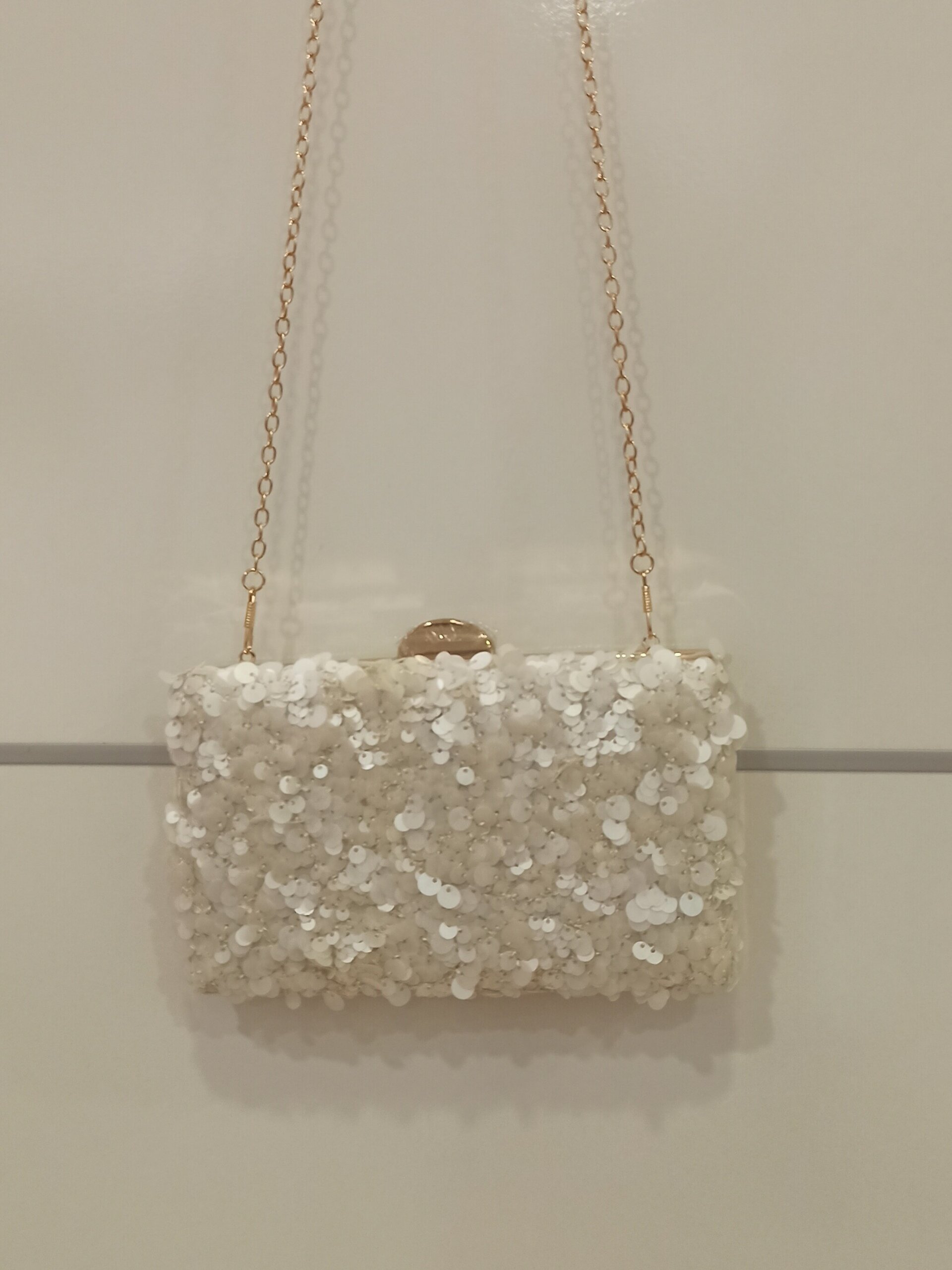 Bolso Fiesta lentejuelas nacar - 1