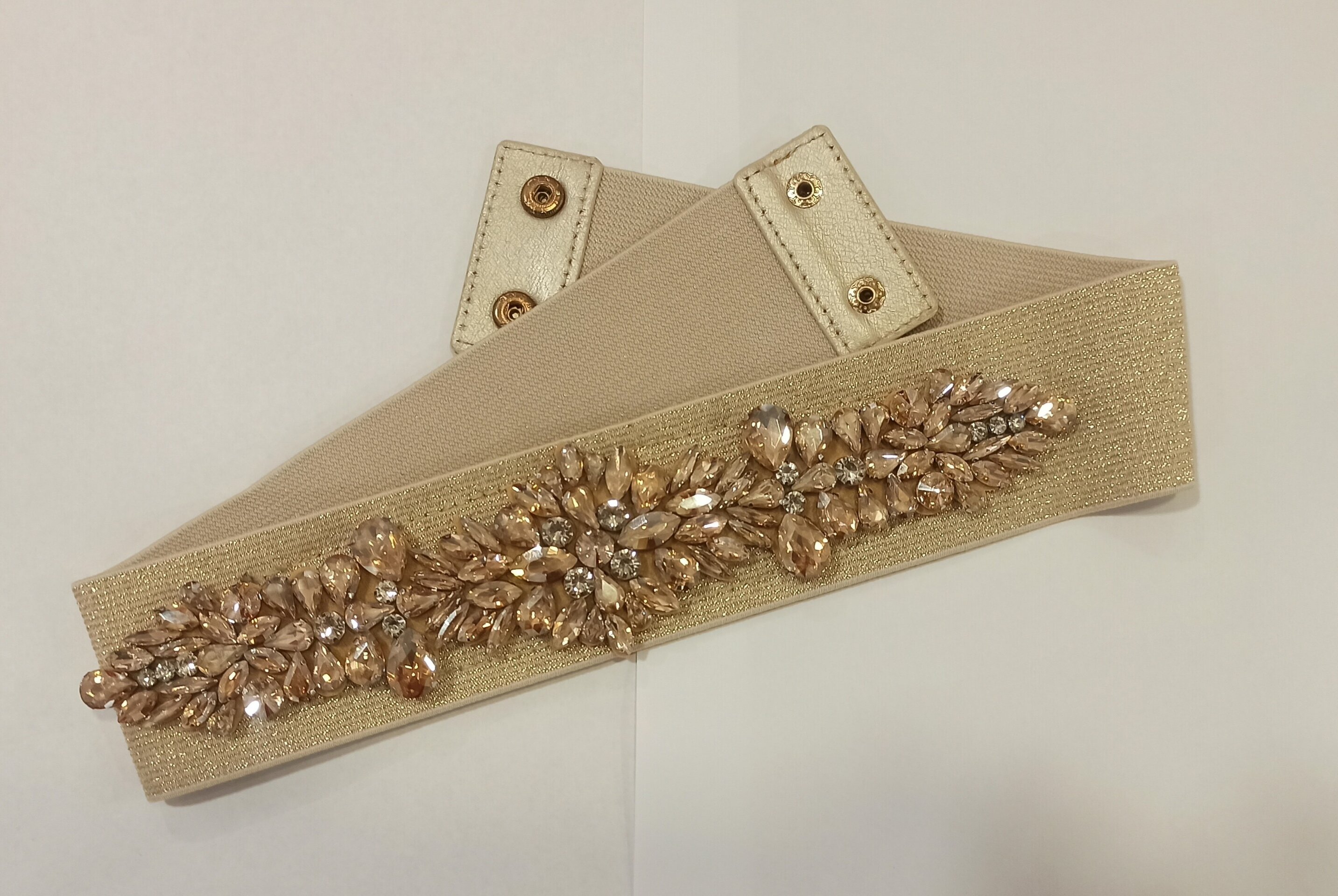 Cinturón de fiesta dorado pedrería - 2