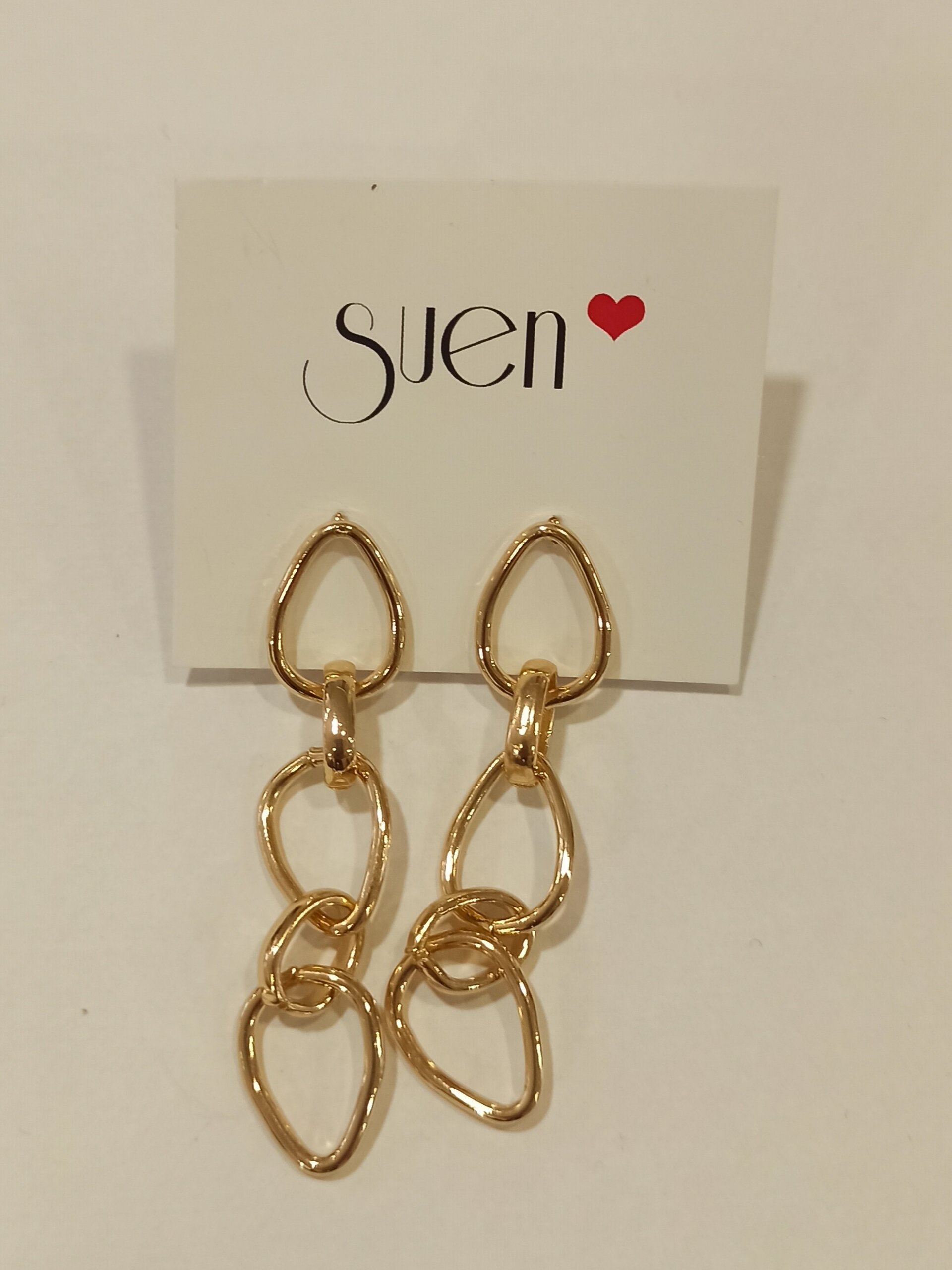 Pendientes dorados de cadena - 2