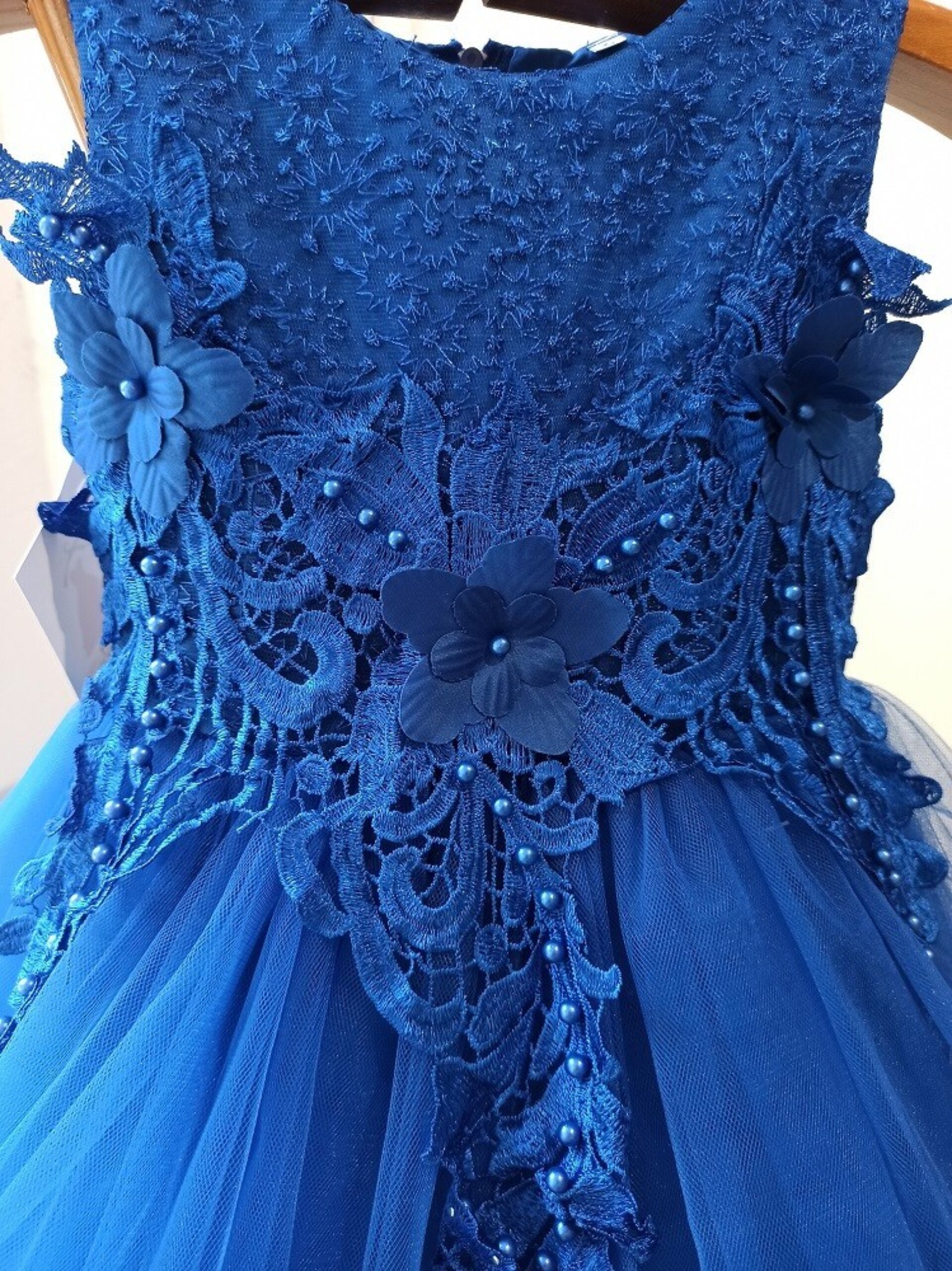 Vestido fiesta niña azul - 3