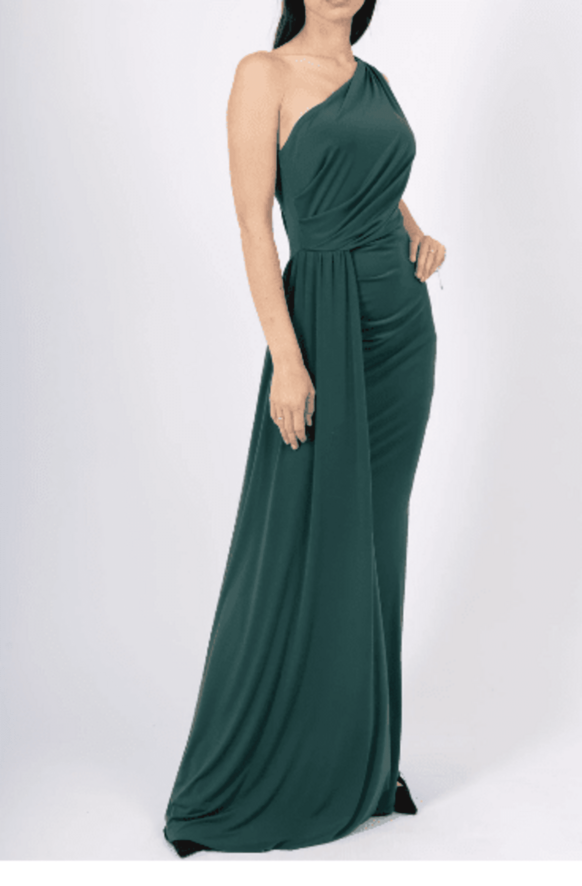 Vestido invitada boda escote asimétrico Uster - 1